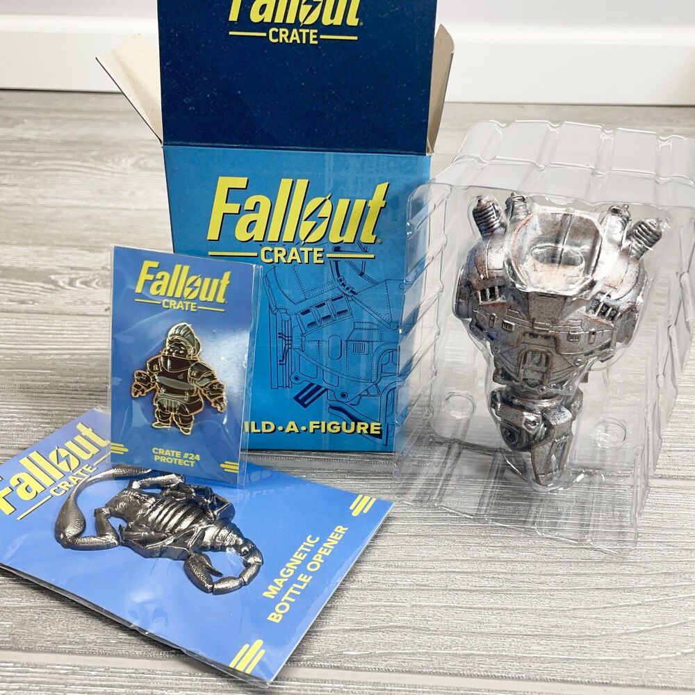 Bethesda Fallout 76 Loot Crate Lot Build a Figure Torso Pins Bottle Opener NEW